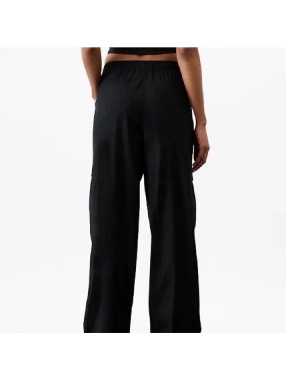 Athleta Paradise Straight Leg Cargo Pants Black Size Medium NWT - Picture 3 of 6